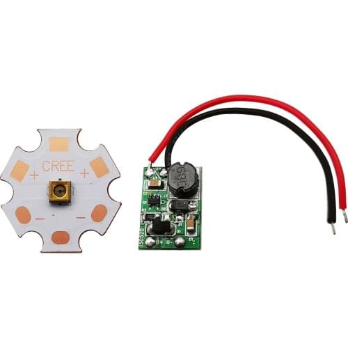 UV 275NM High Power LED Light Emitter Ultraviolet Purple Color 8/12/14/16/20mm PCB 100ma 5V - 7.5V with 8-24v led driver