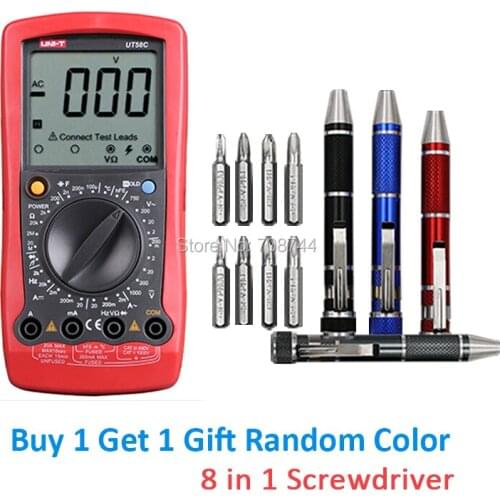 UNI-T UT58C Volt Amp Ohm Hz Temperature Digital Multimeter