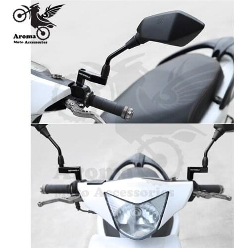 1 pair extra motorbike rear view mirror clamp kit additional moto rearview mirrors adpater accessories motorcycle mirror mount