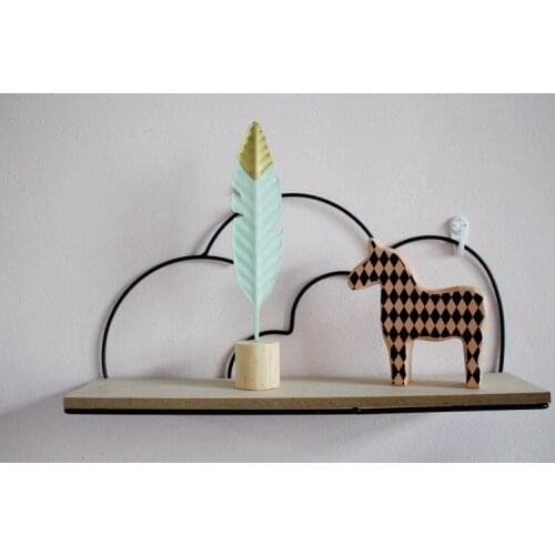 1PC Wooden Iron Storage Holders Home Storage Shelf Wall Hanging Storage Box Flower Pots Book Storage Racks Organizer MK 023