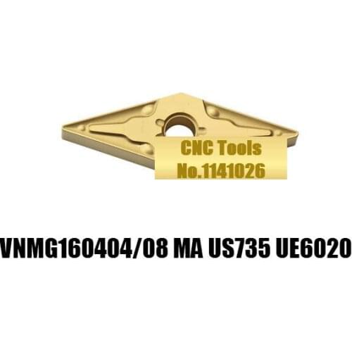 10PCS VNMG160404 MA /VNMG160408 MA US735 UE6020,carbide insert for turning tool holder,CNC,machine,boring bar TI N AL mini lathe