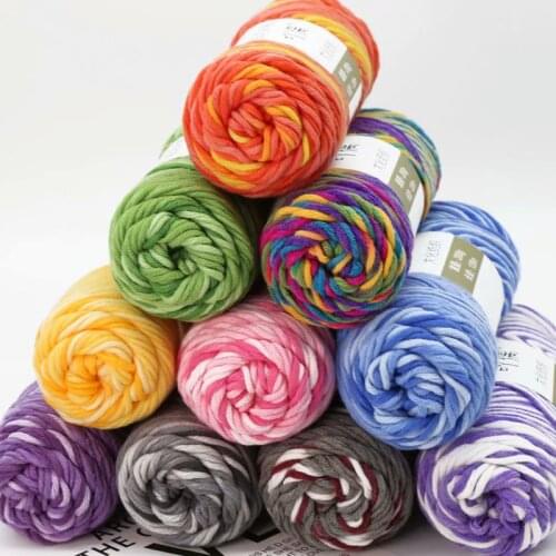 100g Cotton Yarn for Scarf Thread Hand Knitting Thick Thread Colorful Yarn Agujas De Crochet Hilos Y Lanas Para Tejer