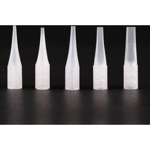 100Pcs /Lot 1RL 3RL 5RL 5F 7F Plastic Tips Permanent Makeup Giant Sun Machine Tips Eyebrow Lip Eyeliner Tattoo Gun Caps