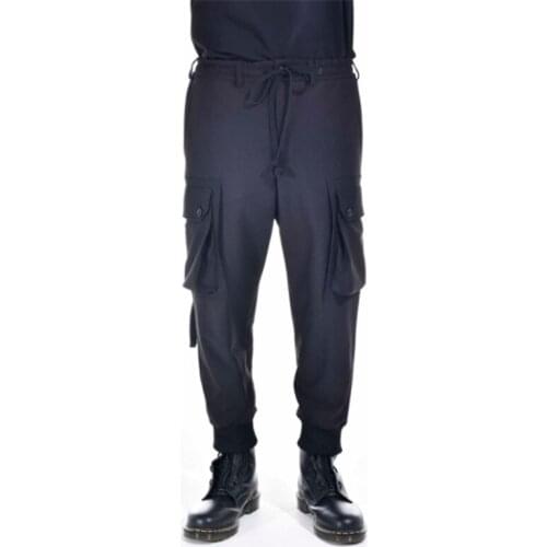 [27-46] Custom Plus Size New trend mens loose Harem Pants youth small leg pants large casual pants corset hairdresser pants