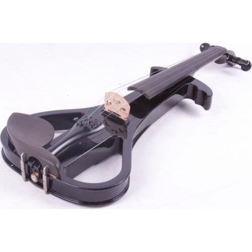 4/4 Electric Violin Solid wood Silent Pickup Fine #3-8 black color 4 string