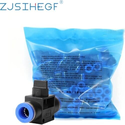 50pcs HVFF Pneumatic Fittings Hand Valve 4mm-12mm Speeds Switch Controller Air Water Tube Connector