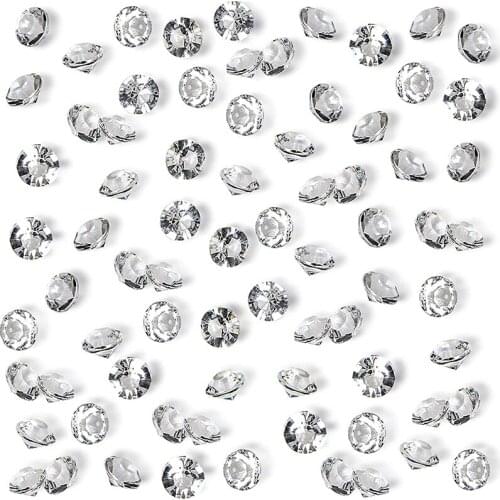 500G Acrylic Crystal Diamond,8mm Wedding Table Confetti Diamond Vase Beads for Table Centerpiece Vase Filler Decorations