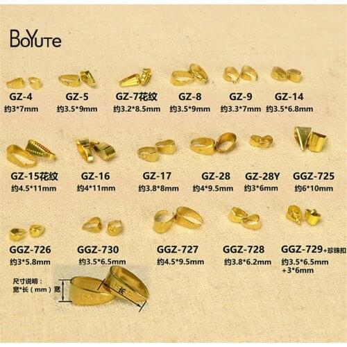 BoYuTe (10000 Pieces/Lot) Metal Brass Pendant Necklace Clasp Diy Hand Made Jewelry Findings Components
