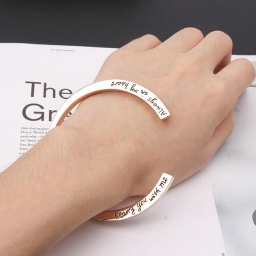 Stainless Steel Engraved Urn Bracelet Memorial Keepsake Cremation Jewelry