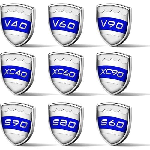 For Volvo XC90 XC60 XC40 S60 S80 S90 V40 V60 V90 T4 T5 T6 Car Styling Letters Emblem Badge Sticker Trunk Sticker Metal Sticker