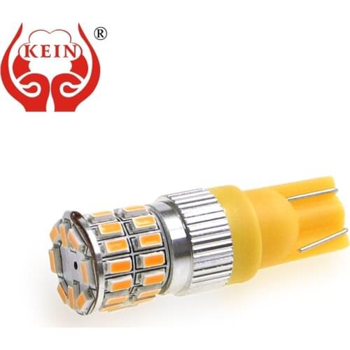 KEIN 2pcs t10 led W5W Bulb CANBUS T10 Bulb 36smd 3014 auto car Side Wedge Light Parking 24V white yellow Signal Lamp Vehicle 12V