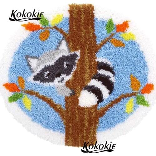 Latch hook rug kits diy rug 3d printed canvas mat accessories cartton animals for floor carpet embroidery Foamiran for crafts