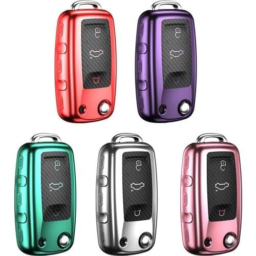Newest Stylish Auto Car Key Fob Soft TPU Protection Cover Case for VW Golf Beetle Bora