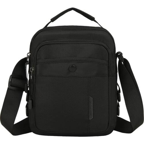 New men messenger bags casual small handbags multi function men shoulder bag nylon flap black