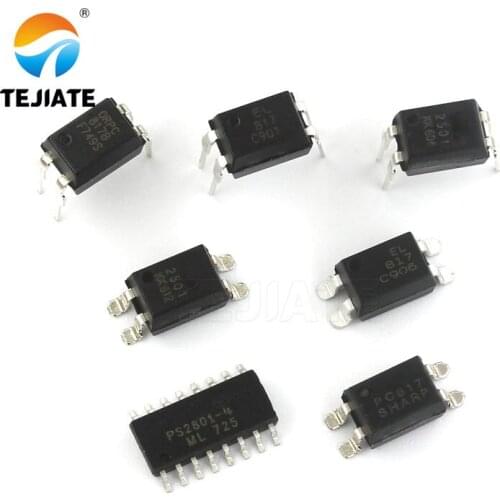 10PCS TEJIATE Optocoupler 817 Serial PC817B PC817C EL817C SOP4 DIP4 Optical Isolator SMD Directly Insert Type