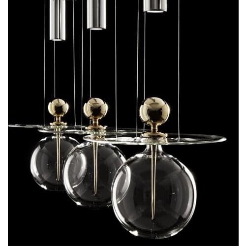 Postmodern creative dining room combination lamp Nordic minimalist glass living room minimalist bedside chandelier