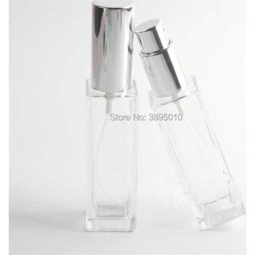 30ml Transparent Glass Refillable Perfume Bottle With Aluminum Sprayer Empty Cosmetic Parfum Case F484