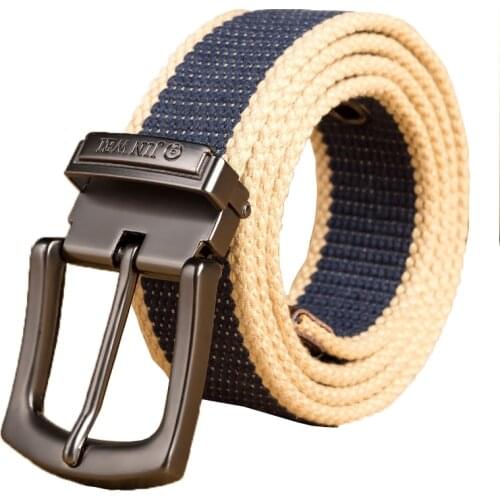 Men Canvas belt 2020 Mens Jeans Belt student needle Buckle-Belt Male Brand Cintos Mens jeans female belt 100-160cm pin buckle