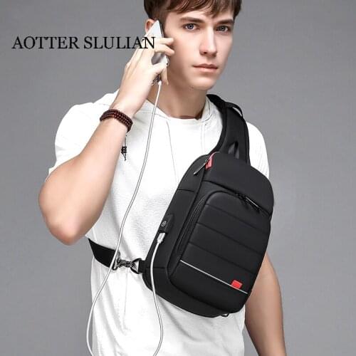 Shoulder Bags Business Male Crossbody USB Charging Anti-theft Designer Fashion Messenger Student Travel Sling Short Trip Packs