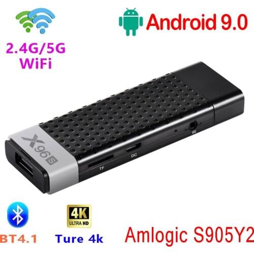 X96S Smart 4K Android 9.0 TV Box S905Y2 DDR3 4GB 32GB X96 Mini PC TV Stick 5G WiFi BT 4.0 TV Dongle Media Player