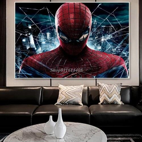 Amazing Spiderman Print Art one piece Movie Poster Anime Marvel Canvas Painting Wall Art Decor for Bedroom Disney Kid Room Decor