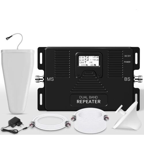 Atnj High Power Lcd Dual Band Lte Gsm 800/900mhz Mobile Phone Signal Booster 2g /3g Repeater Amplifier 2.4ghz transmitter module