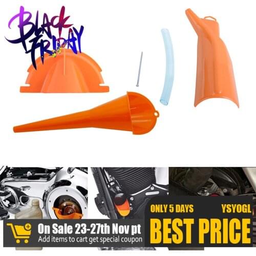 Motorcycle Drip-free Oil Filter Funnel Primary Case Oil Fill Funnel Set for Sportster Softail Dyna Models Moto