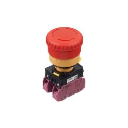 YW1B-V4E02R E-STOP PB SW, DPST-NC, 10A, 120V, SCREW red