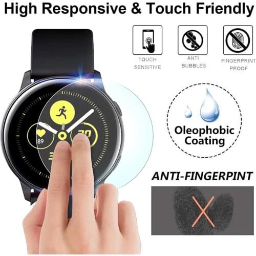 Tempered Glass Protector Film for Samsung Galaxy Watch Active Ultra-thin Soft HD Clear Protective Film