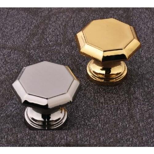 10Pcs/lot European classical handles drawer cabinets wardrobe door handle Gold /Nickel brushed knob Furniture handle Single hole