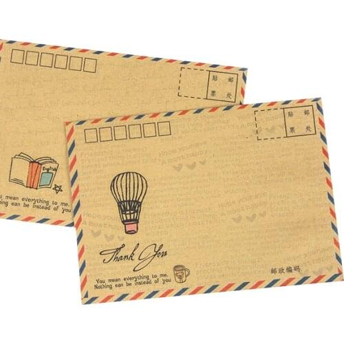 10packs/lot Retro Paper Envelopes Air envelopes can be mailed for Postcard protection Invatation Mini Envelop School Supply