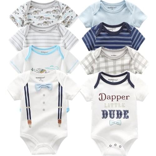 2021 Newborn Baby Girl Clothes Set Cartoon Pattern short Sleeve kids boys bodysuits Infant Clothing Outfits