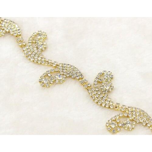 5Yards Rhinestone Chain Trims Sewing Crafts Costume Crystal Trimming Trim Wedding Decoration