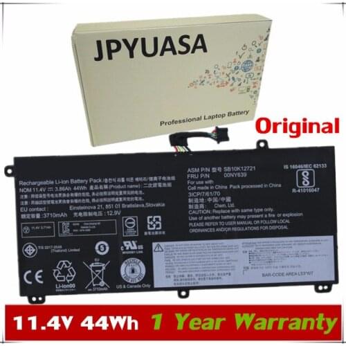 7XINbox 11.4V 3.86Ah 44Wh Original 00NY639 SB10K12721 Laptop Battery For Lenovo Thinkpad T550 T560 W550S P50S 45N1741 45N1743