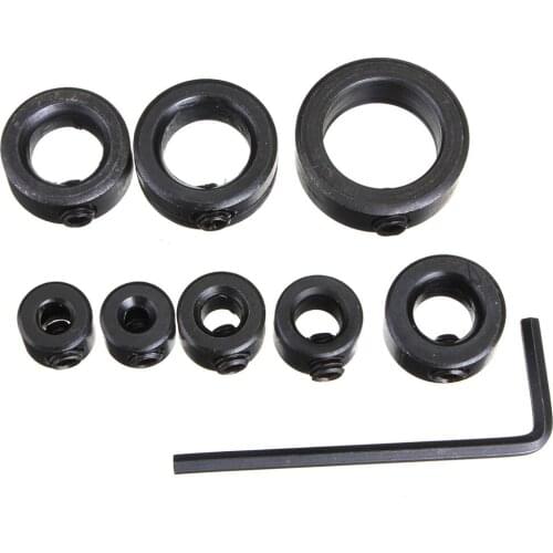 8Pcs Woodworking Drill Bit Limit Ring Depth Drill Bit Shaft Depth Stop Collar Woodworking Locator Tool Accessories Set