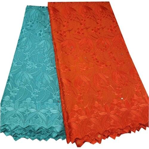African Lace Fabric Swiss Voile Lace High Quality Laser Cutting Nigerian Lace Embroidered Fabric for Dress 2.5+2.5 yard HL-150