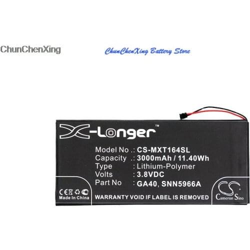Cameron Sino 3000mAh Battery GA40, SNN5966A for Motorola Moto G4 Plus, Moto G4 Plus TD-LTE, XT1643, XT1644
