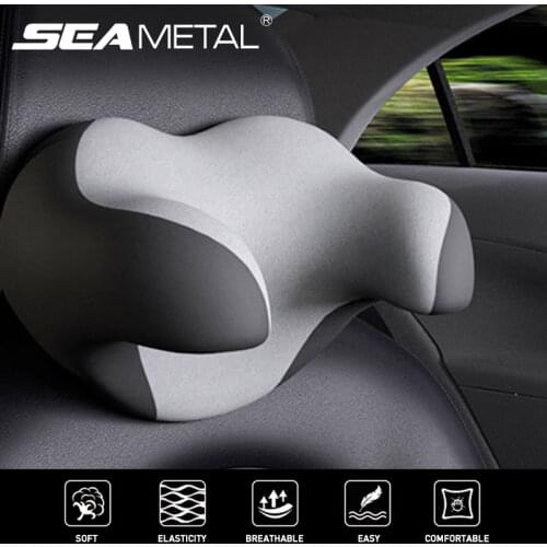 Car Headrest Pillow Memory Foam Interior Auto Pillows Head Neck Protector Soft Cushion Pillow for Man Kids Travel Rest Accessory