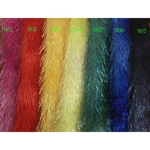 Pine needle tassel velvet fabric, fashion womens long skirt plush fabric