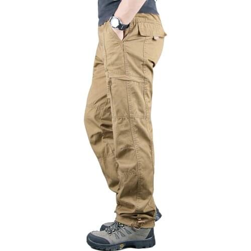 Cargo Pants Men Streetwear Casual Military Long Trousers Men Spring Autumn Army Warm Straight Men Chinos Pant Pantalon Militaire