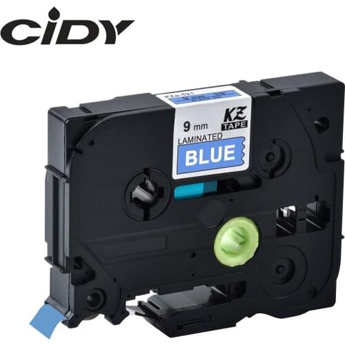 CIDY Tze 525 Tz525 white on blue Laminated Compatible P touch 9mm tze-525 tz-525 tze525 Label Tape Cassette Cartridge