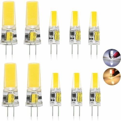 10Pcs AC/DC 12V Dimmable G4 LED COB Light 3W 6W No Flickering LED Lamp Light Replace 30W 40W Halogen for Chandelier Spotlight