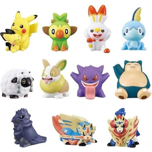 Bandai Genuine Gacha CANDY TOY Pokemon Pikachu Ash Ketchum Goh Tyranitar Action Figure Toys