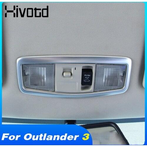 Hivotd Front Rear Reading Lights Cover Interior Trim Styling Protection Car Accessories For Mitsubishi Outlander 3 2016-2021