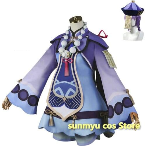 Game Genshin Impact Qiqi Qi qi Cosplay Costume Halloween