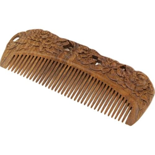 Classic Wide Tooth Comb Natural Sandalwood No-static Massage Hair Wood Comb,No Snags,Static,Frizz