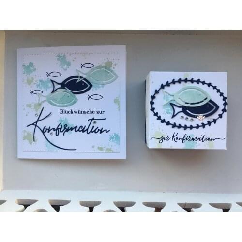 Mmao Crafts Metal Steel Cutting Dies New Fish decoration Stencil For DIY Scrapbooking Paper/photo Cards Embossing Dies