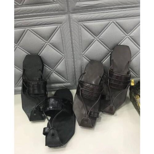 100% Genuine real crocodile skin leather men summer shoe 2019 new design summer men shoe black color cow skin inside cow lining