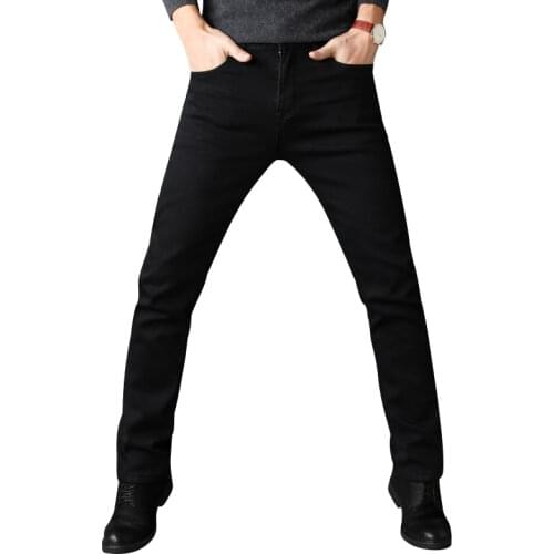 CHOLYL Brand Men Stretch All Black Colors Trousers Brand Clothing 2019 New Fashion Casual Denim Pants Male Quality