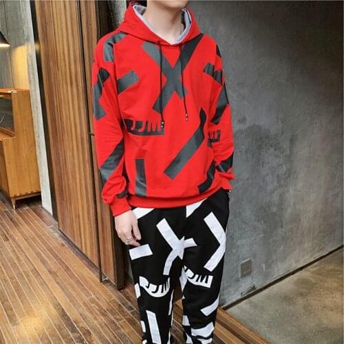 Letter Printing Track Suit Hooded Jacket Sweatsuit Mens Sports Suits Brand 2 Pieces Jogger Set Printed Tracksuit Men